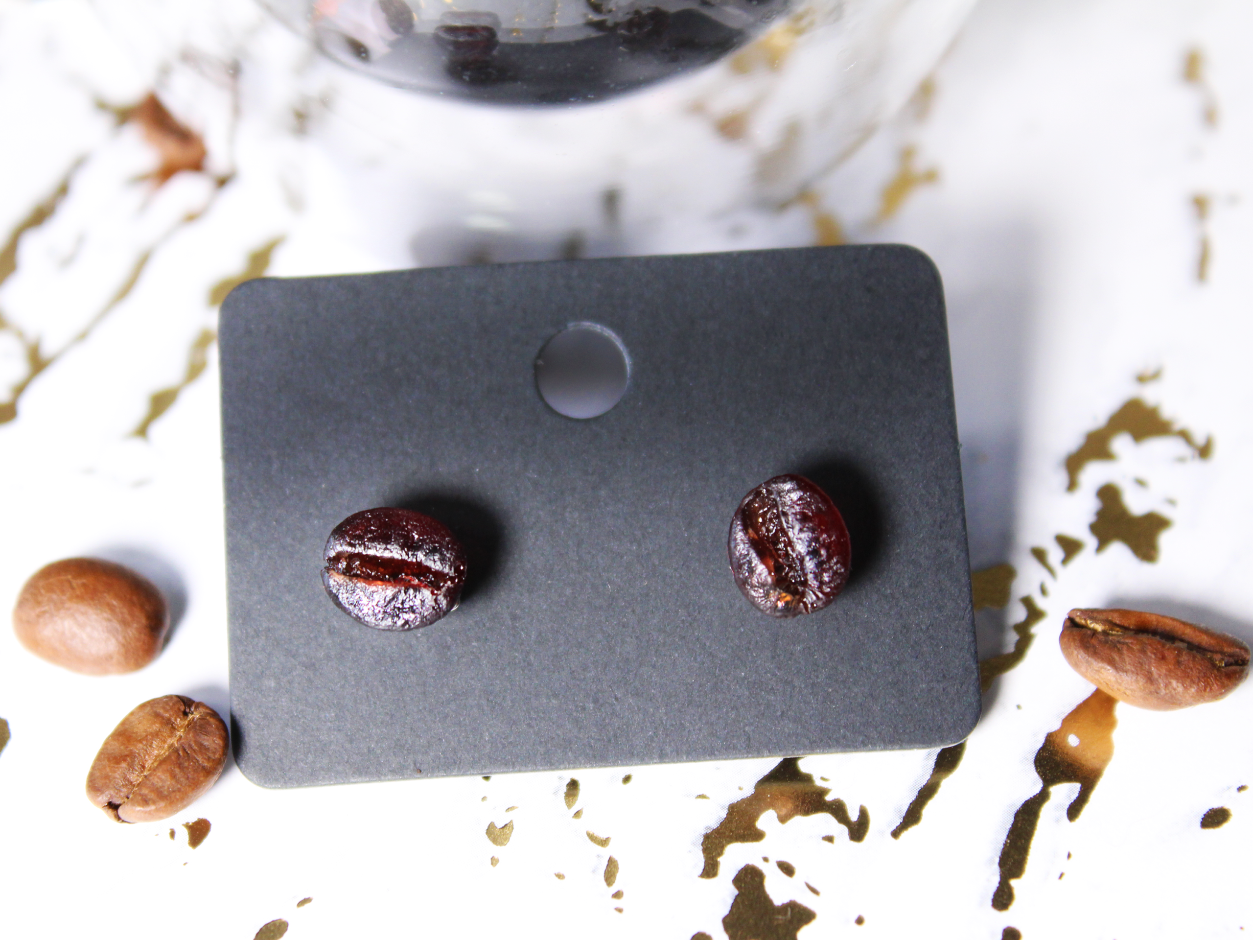 Coffee Bean Studs