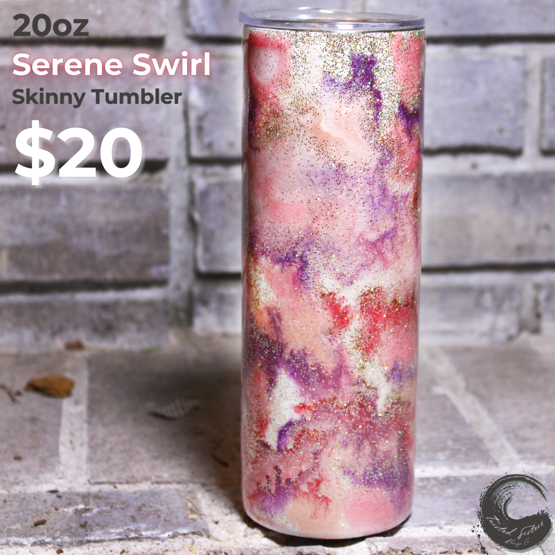 Serene Swirl Skinny Tumbler