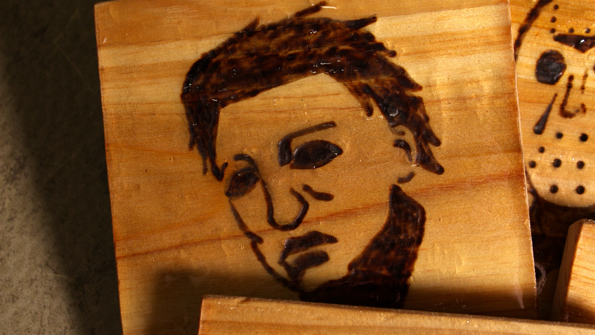 Horror Wood-Burned Coasters (4-Pack)