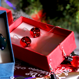 Red Bell Earrings