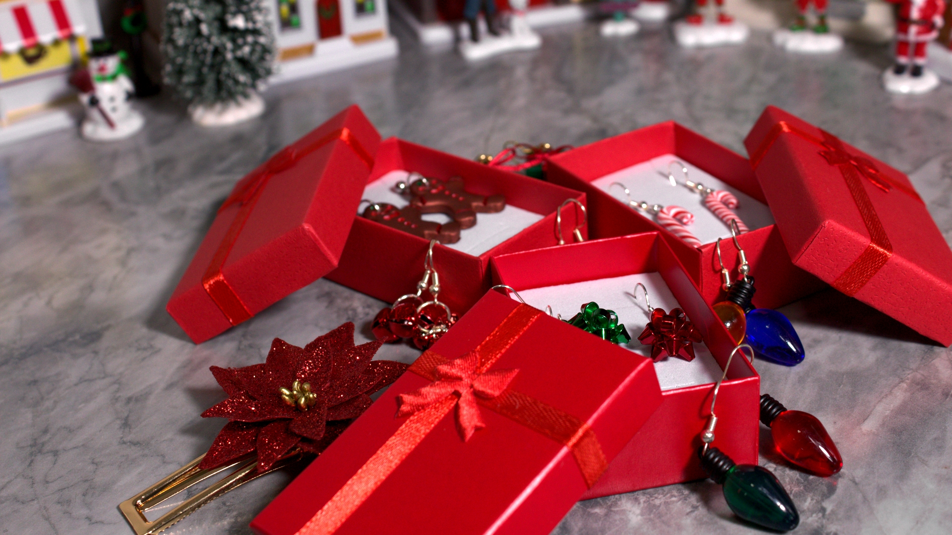 Poinsettia Barrettes