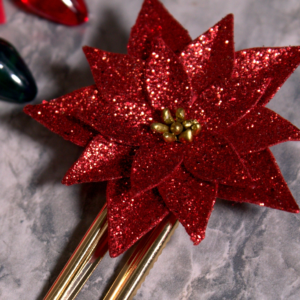 Poinsettia Barrettes