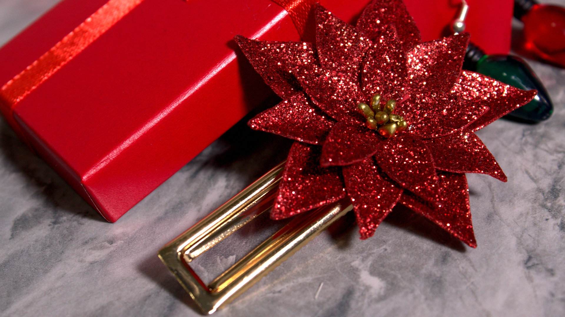 Poinsettia Barrettes