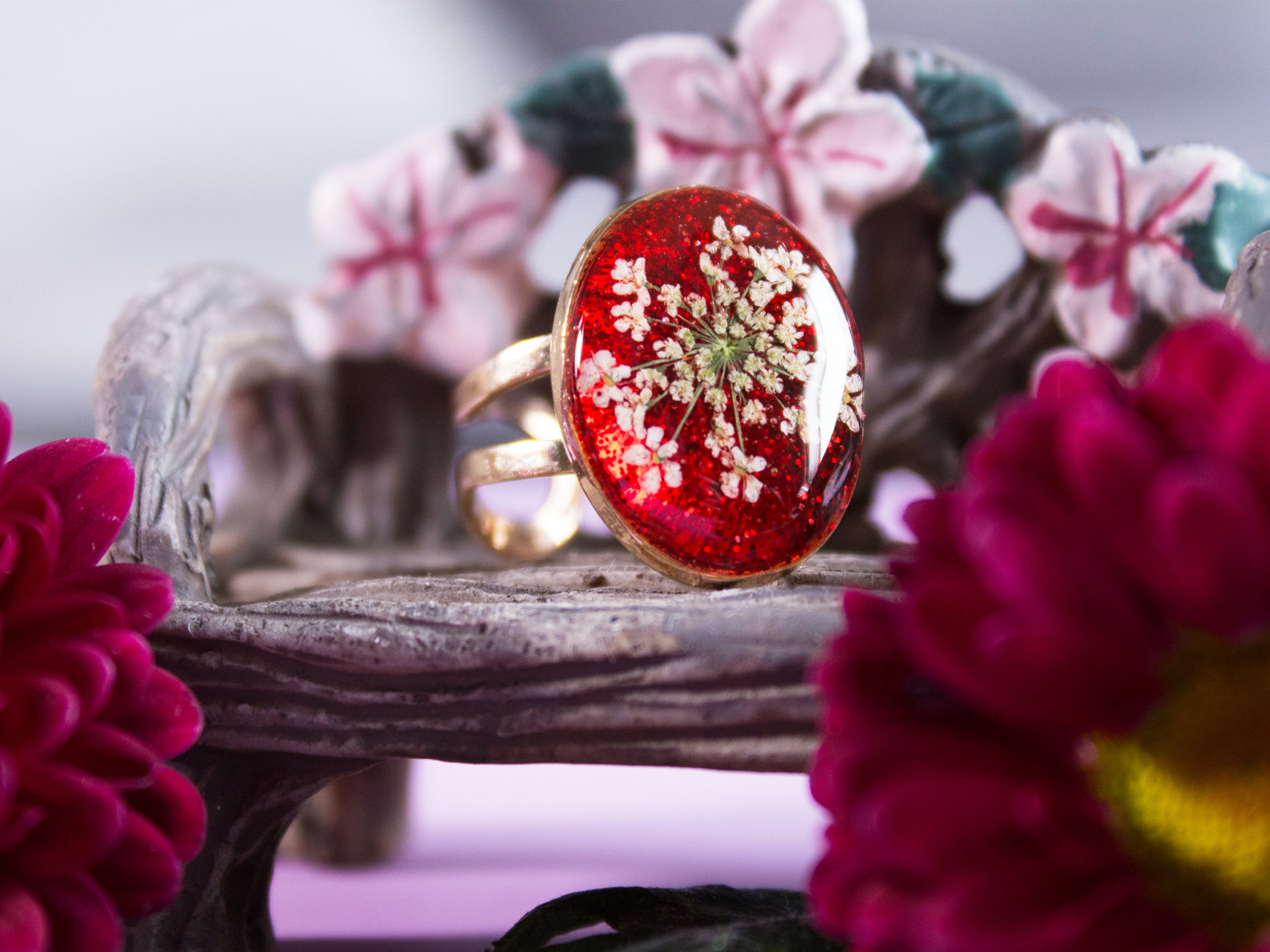Ruby Bloom Ring