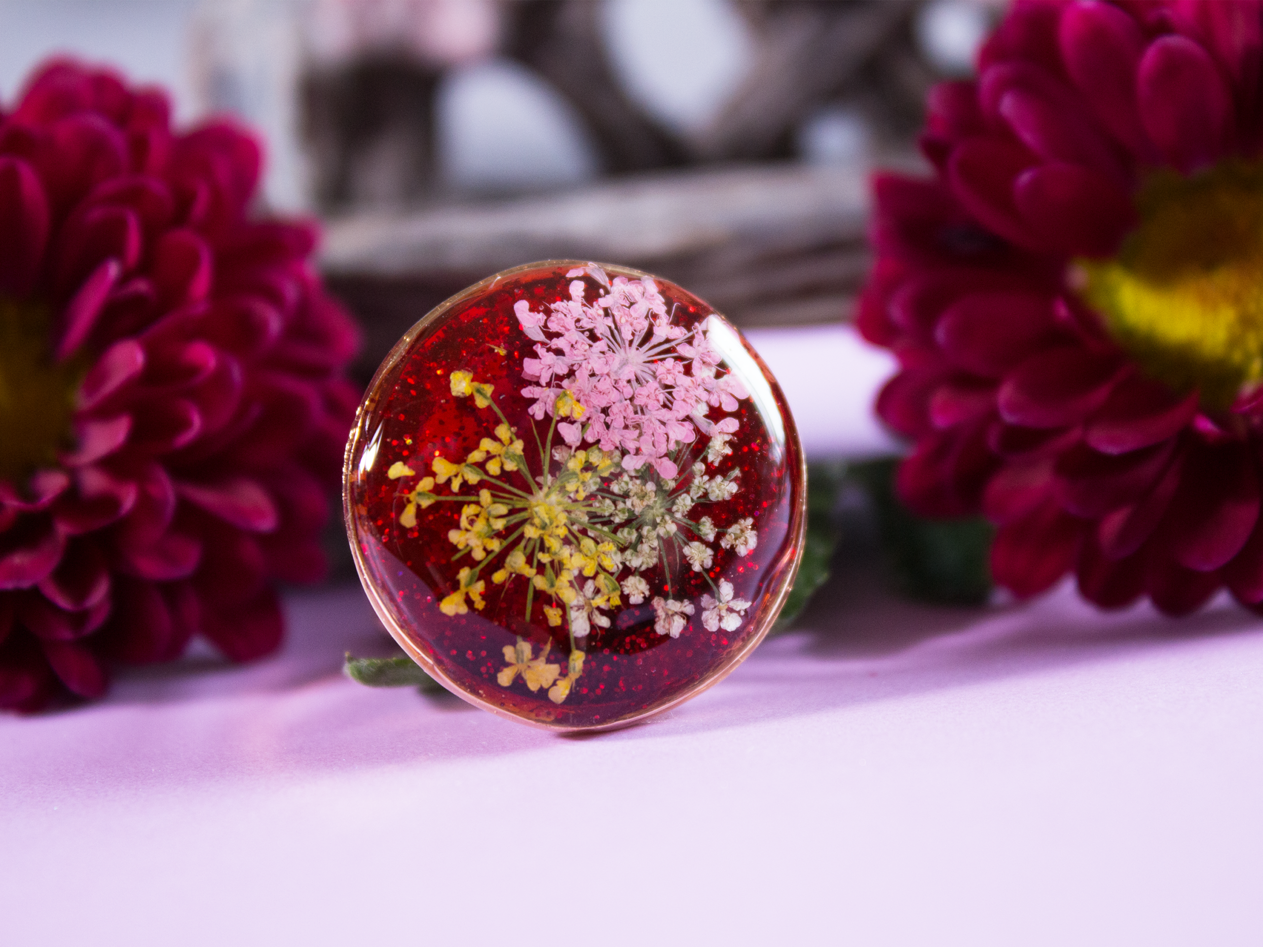 Ruby Wildflower Ring