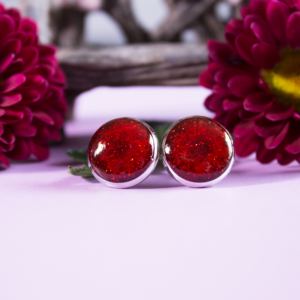 Ruby Shimmer Studs
